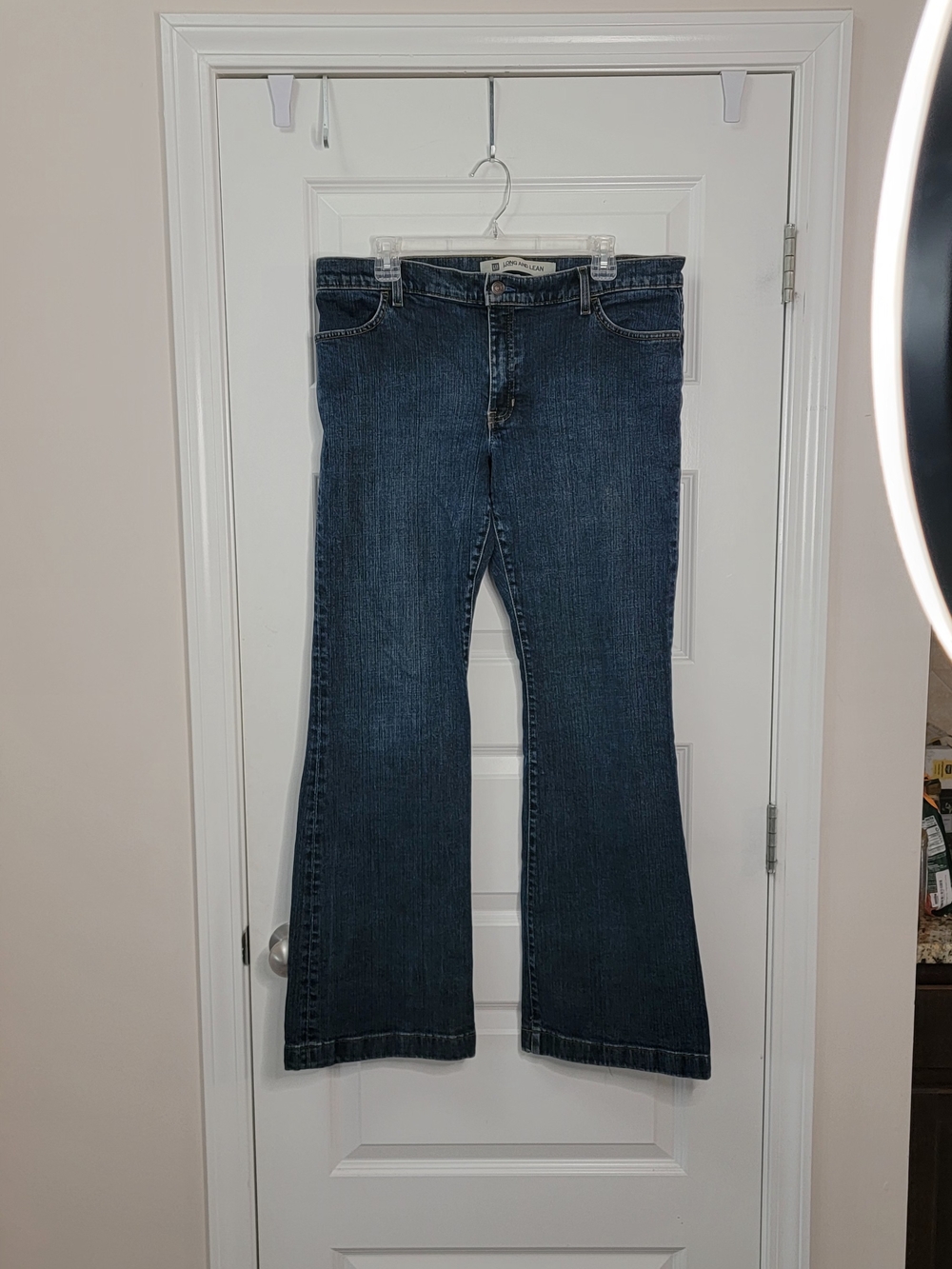 VTG GAP Long & Lean Stretch Jeans Midrise Womens 14R Bootcut Y2k  Blue